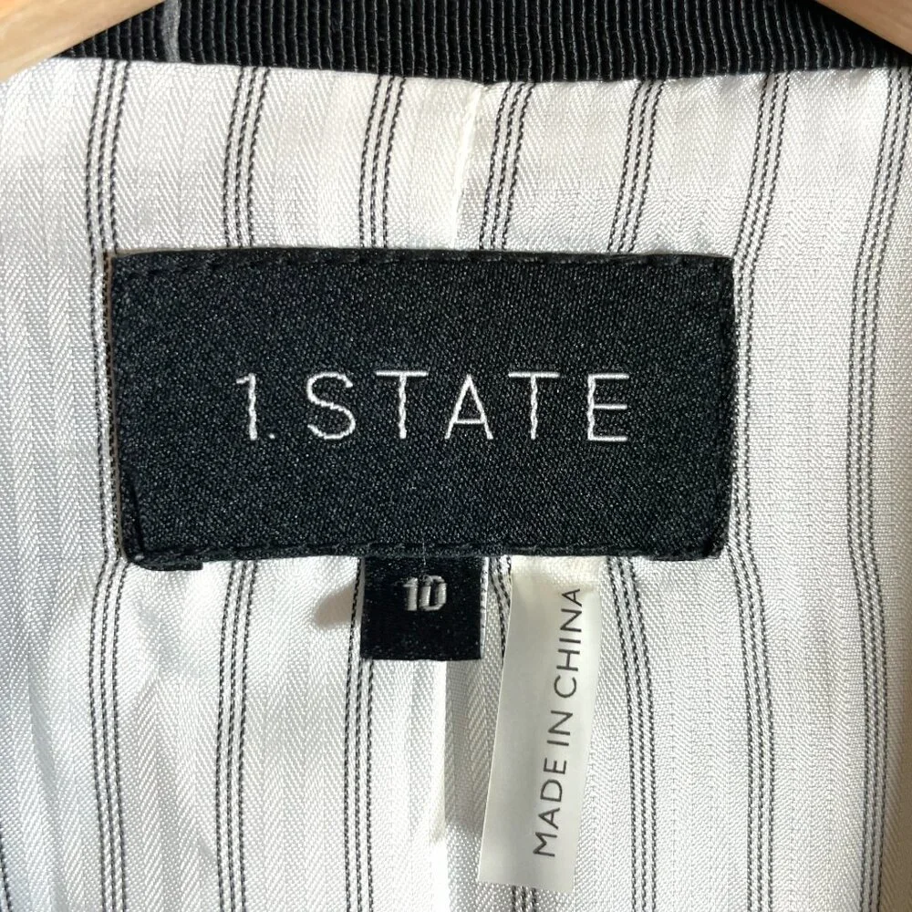 Black Blazer from 1 State Sz 10 Officecore Classic Lined NWOT - Picture 3 of 7